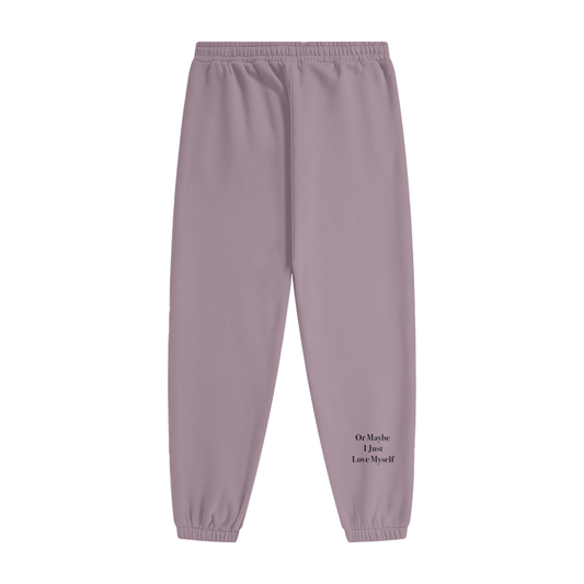 (Purple) "NARCISSIST." Fleece Sweatpants