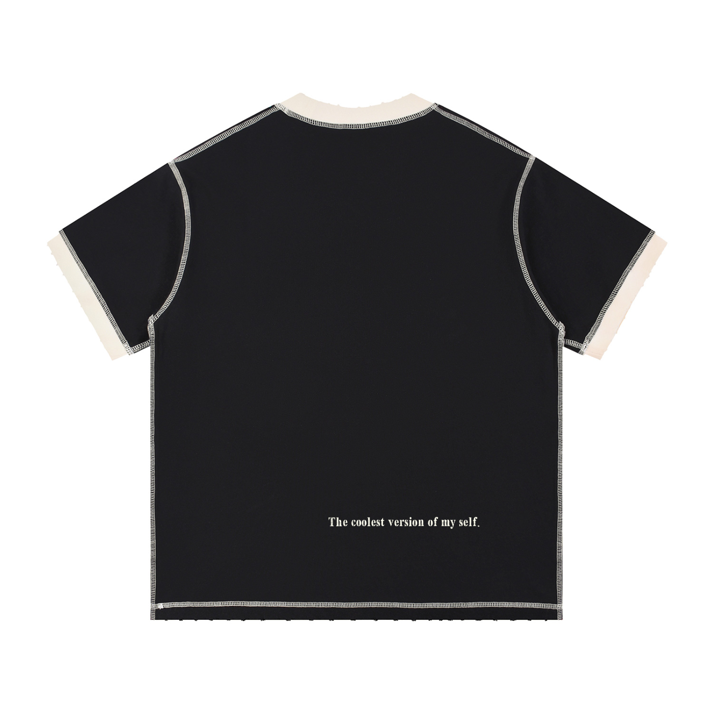"THE COOLEST." Stitched Tee (Black)