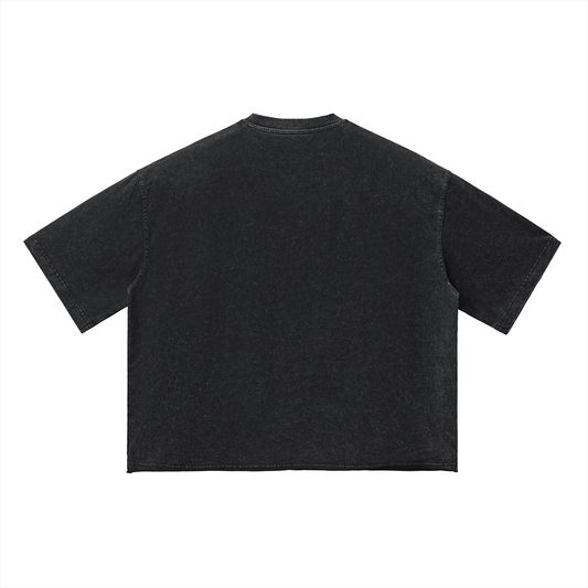 Vintage Wash "BALLPARK." Box Fit Tee (Pink)