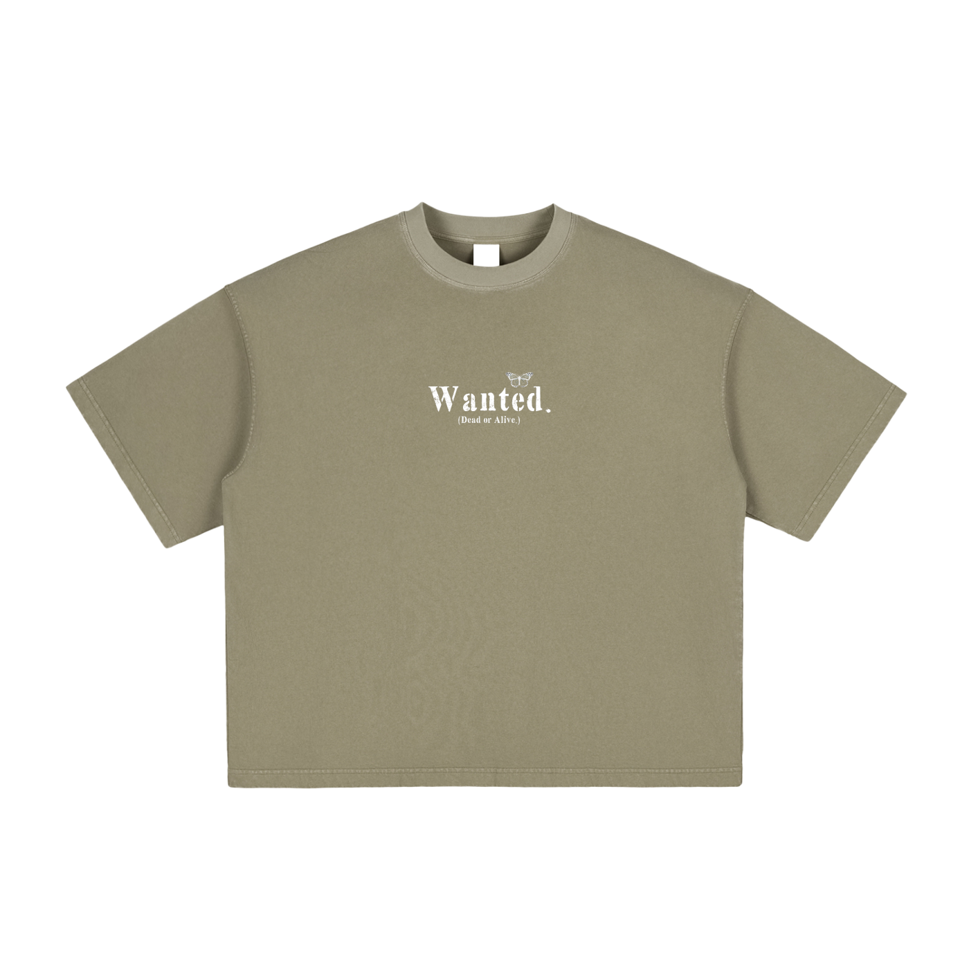 Vintage Wash "WANTED" Box Fit Tee