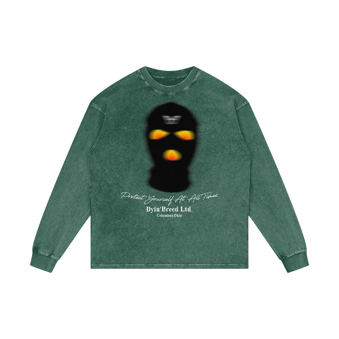 OG Snow Wash "SKI MASK." Long Sleeve Tees
