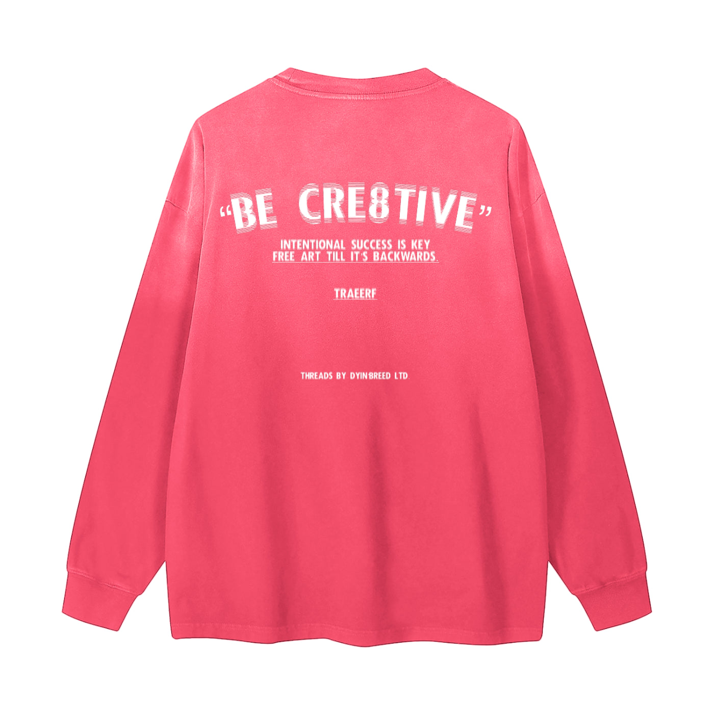 Gradient Washed "CRE8TIVE." Long Sleeve Tee