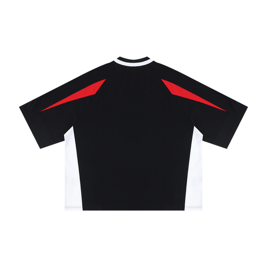 Oversized "SOCCER CLUB." V-Neck Jersey