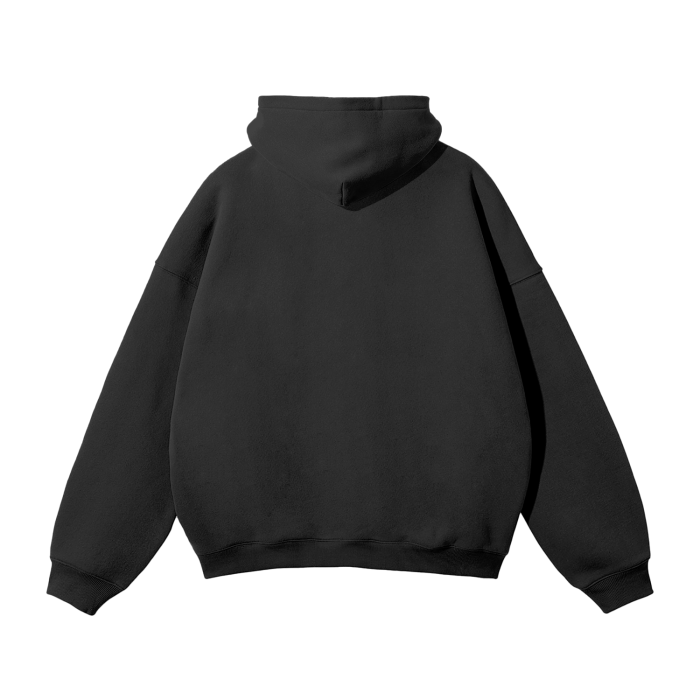 Oversized "Motion Poetry" Fleece Hoodie
