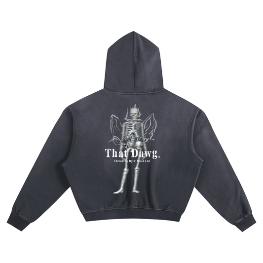 "THAT DAWG." Box Fit Hoodie (NAVY)