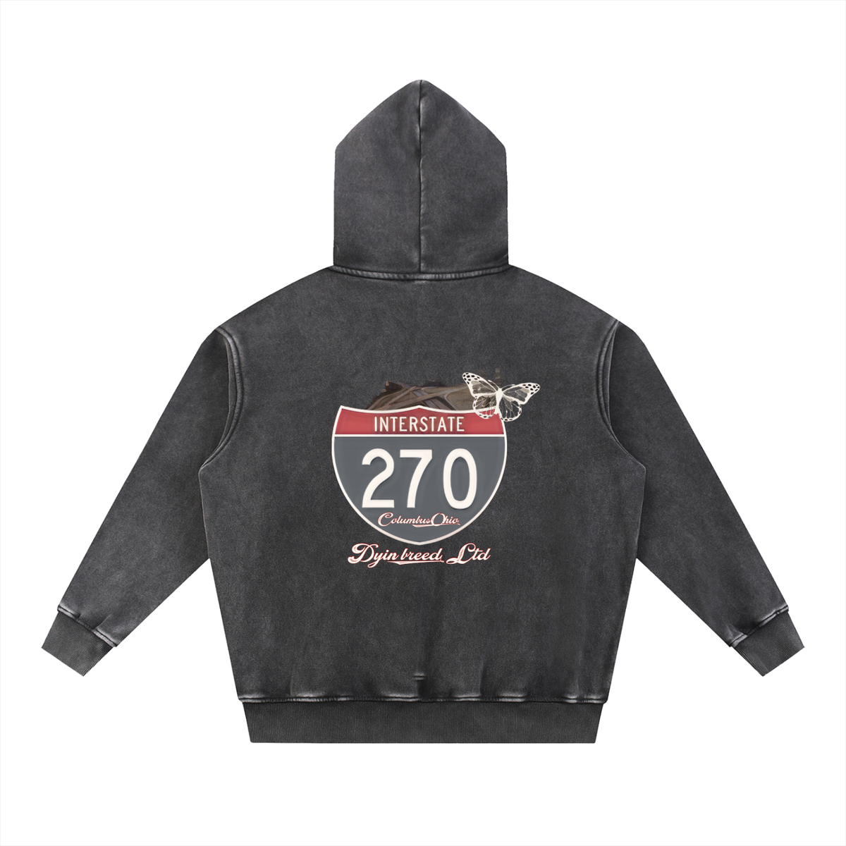 Faded "Blurrr. x 270." Oversize Hoodie