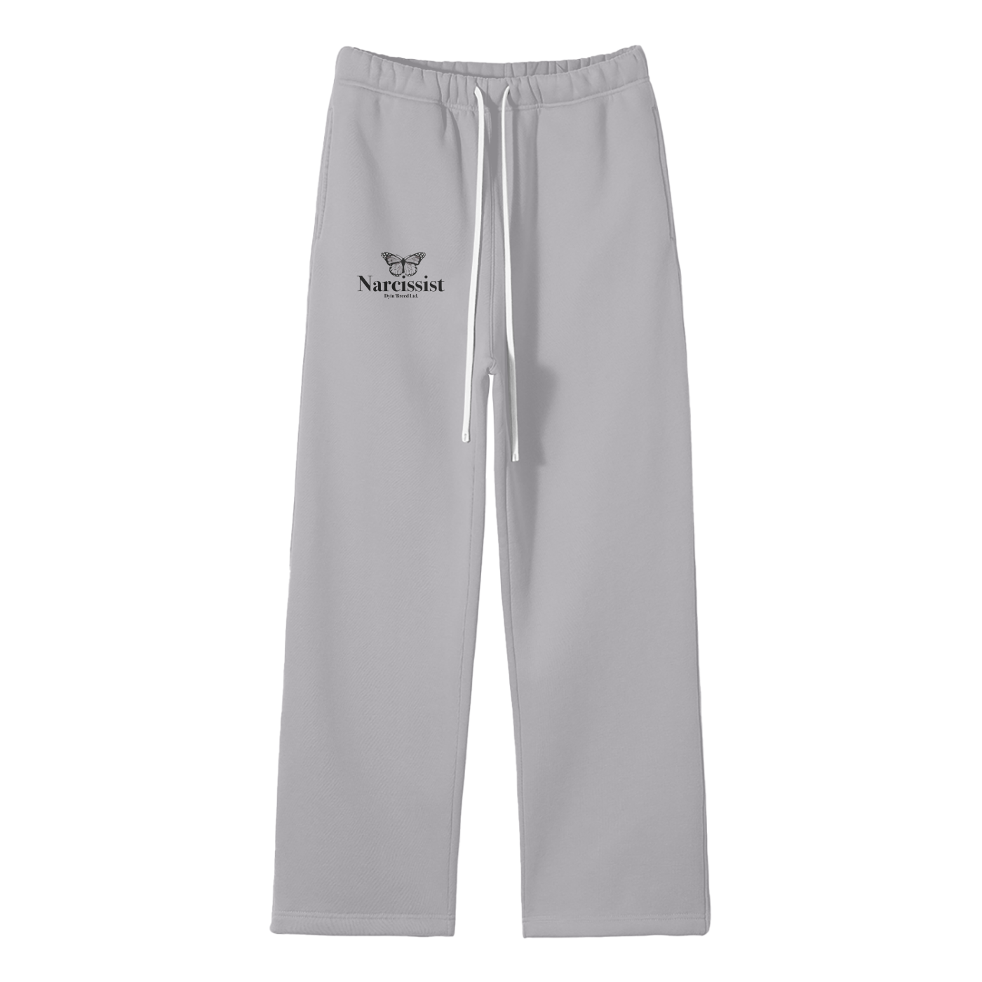 "NARCISSIST." Fleece sweatpants (Black LOGO)