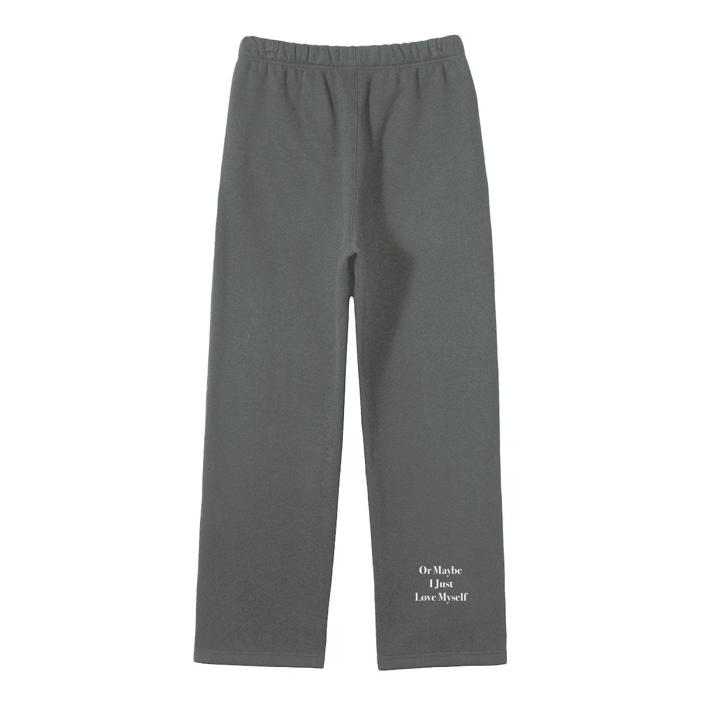 "NARCISSIST." Fleece Sweat Pants (WHITE LOGO)