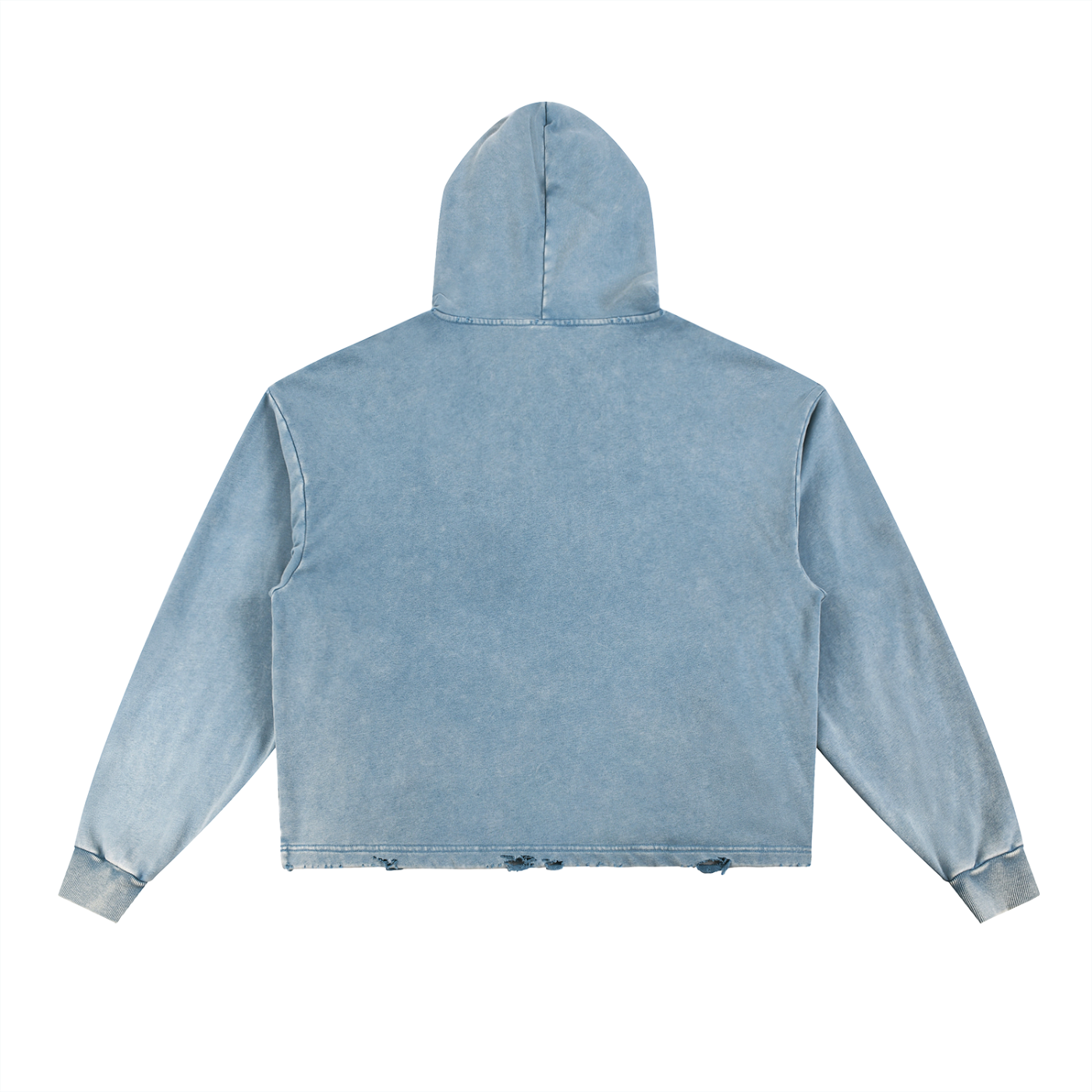 Vintage Wash “THREADS TO RICHES.” Distressed Hoodie