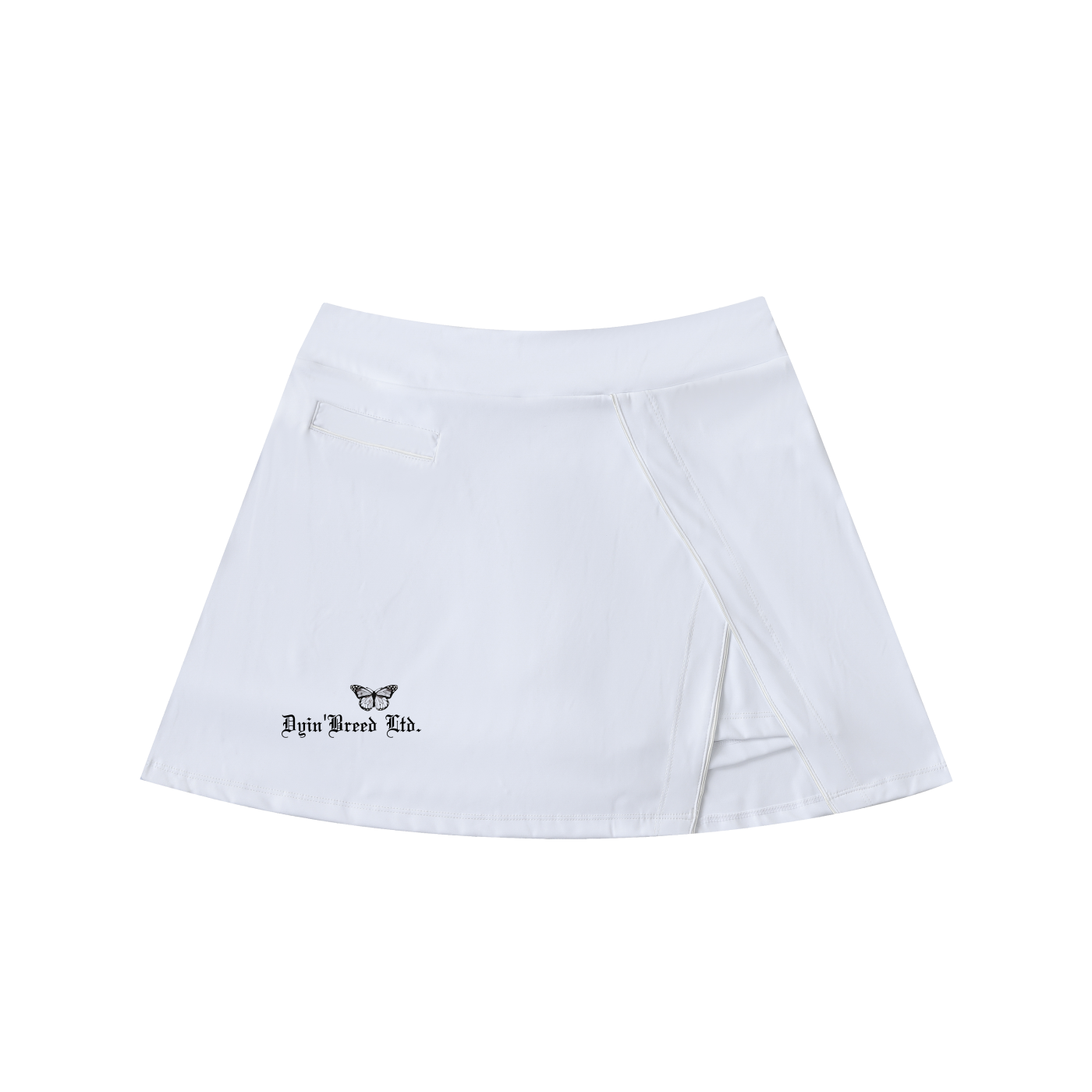 High-Waist Dyin'Breed Tennis Skort (white)