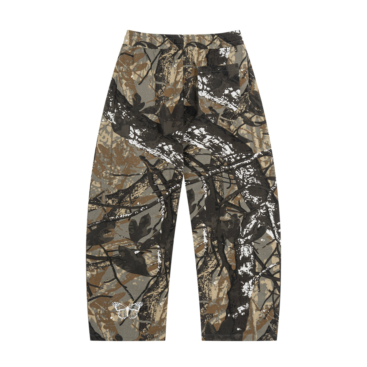 "POCKET WATCH." Tree Camo Barrel Leg Pants