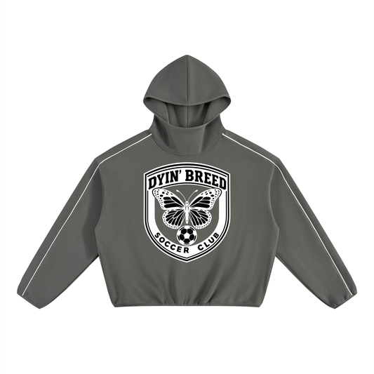 "SOCCER CLUB." Box Fit Fleece Hoodie(WhiteOUT.)