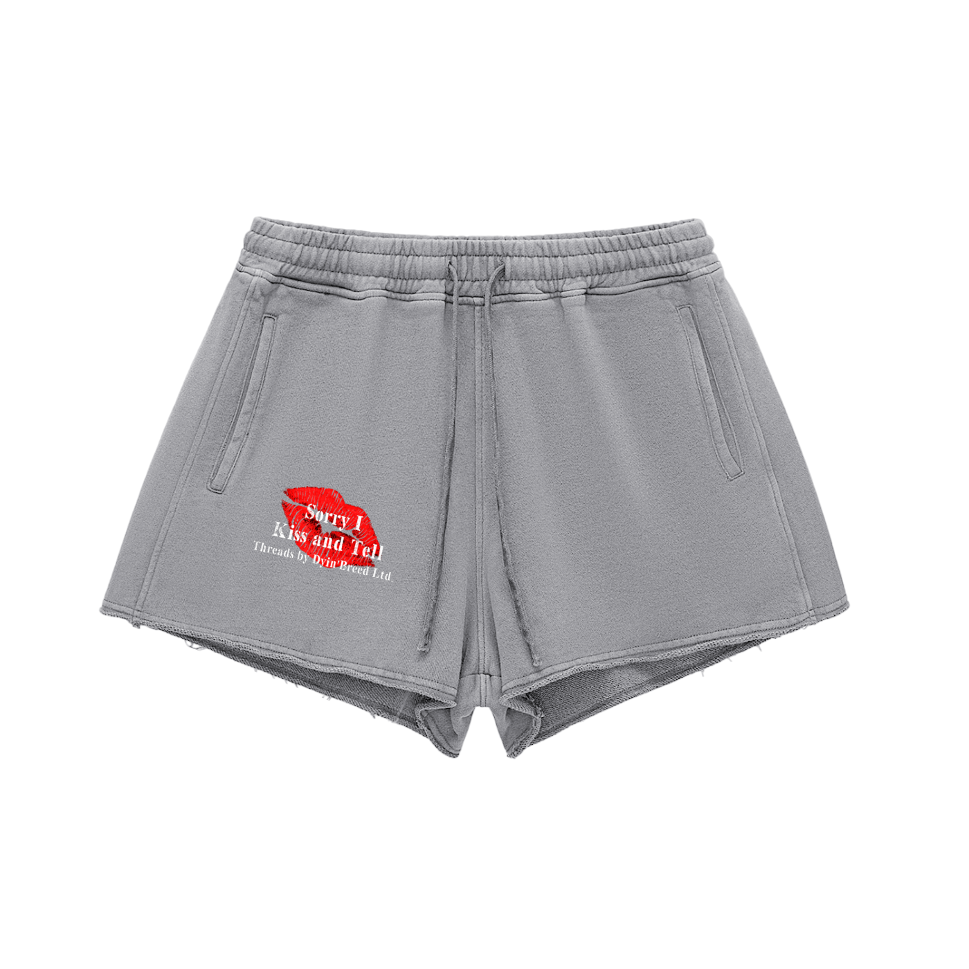 Women's Snow Wash "KISS N TELL." Shorts