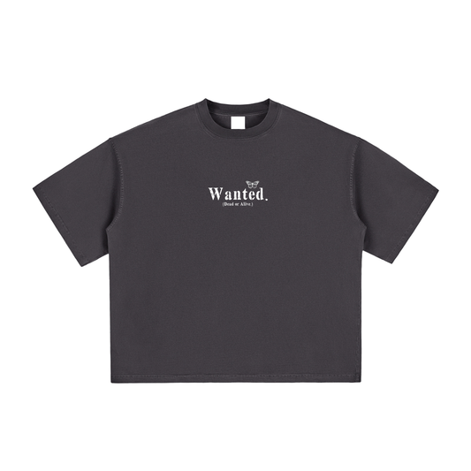Vintage Wash "WANTED" Box Fit Tee