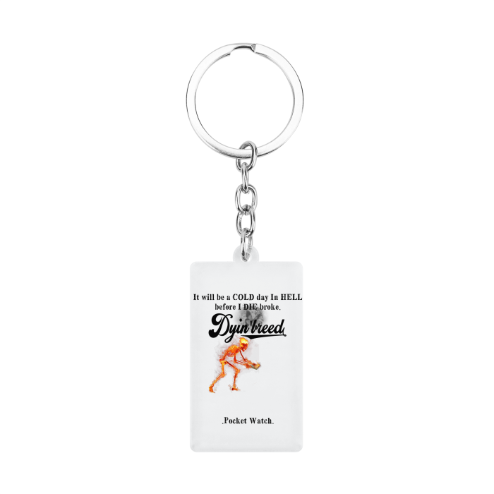 Die-Cut "POCKET WATCH." Keychain
