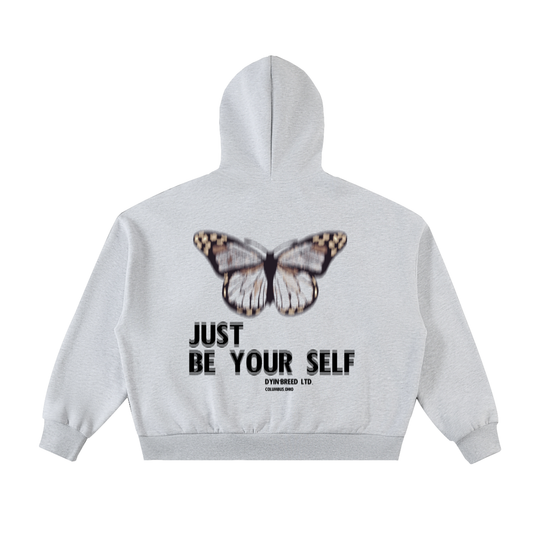 "JUST BE YOU." Full-Zip Box Fit Hoodie
