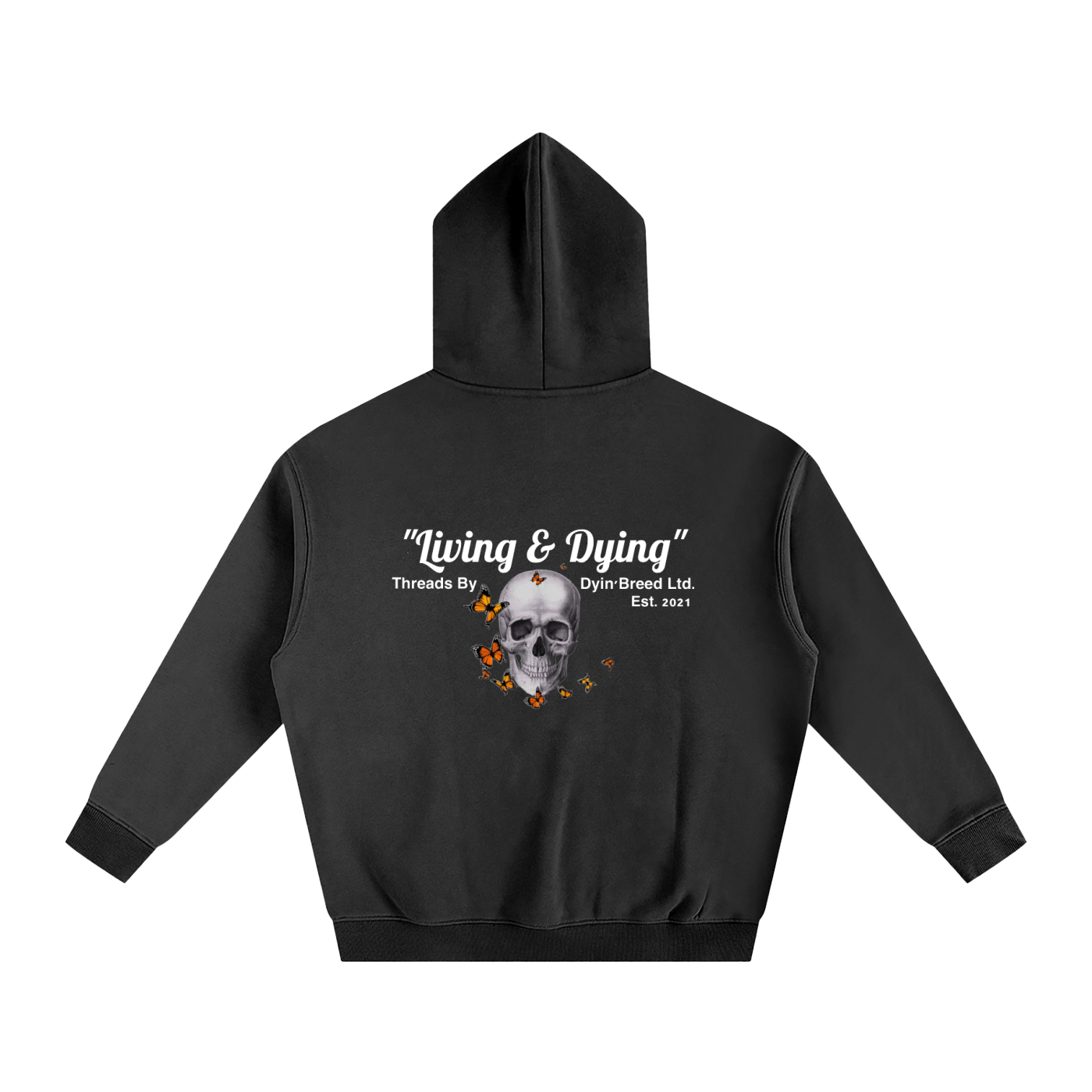"Living & Dying" Hoodie (Black + Gray)
