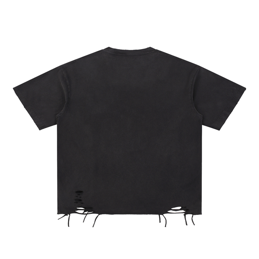 "HIM" Raw-Hem Tee