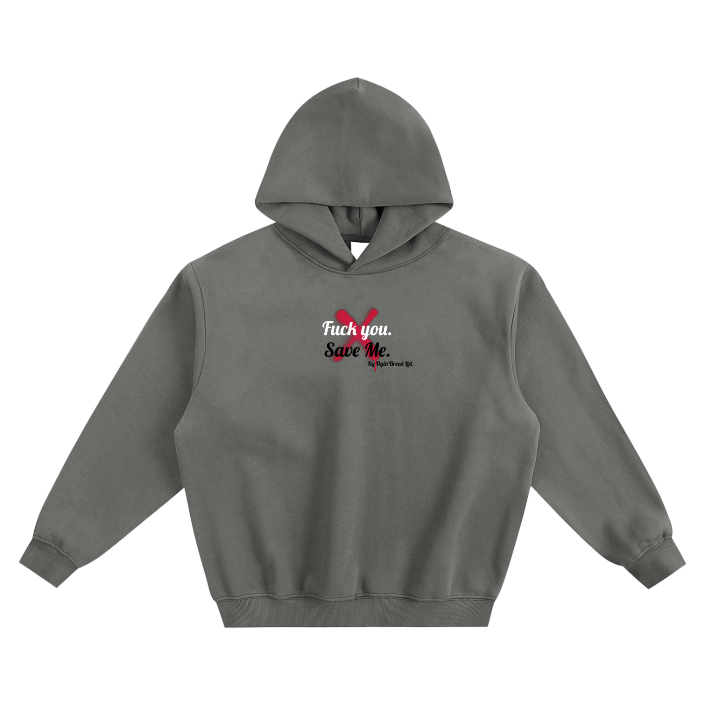 "SAVE ME." Box Fit Hoodie