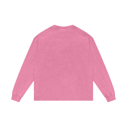 "CHAOS." Long Sleeve Tee (Pink Acid)