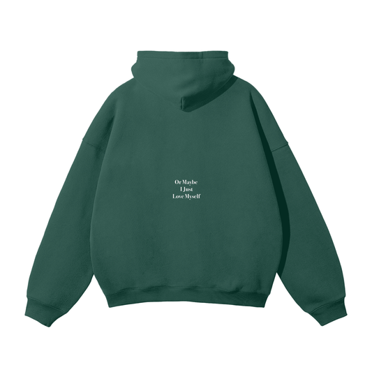 "NARCISSIST." Fleece Hoodie (WHITE LOGO)