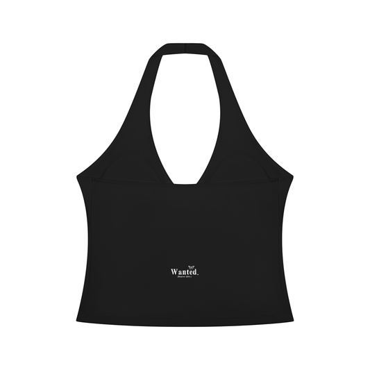 Women’s "WANTED." Halter Yoga Tank Top