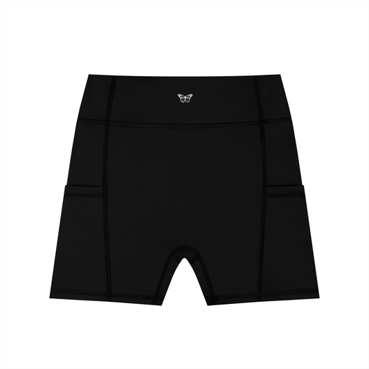 Women's "WANTED." High-Waisted Pocket Biker Shorts