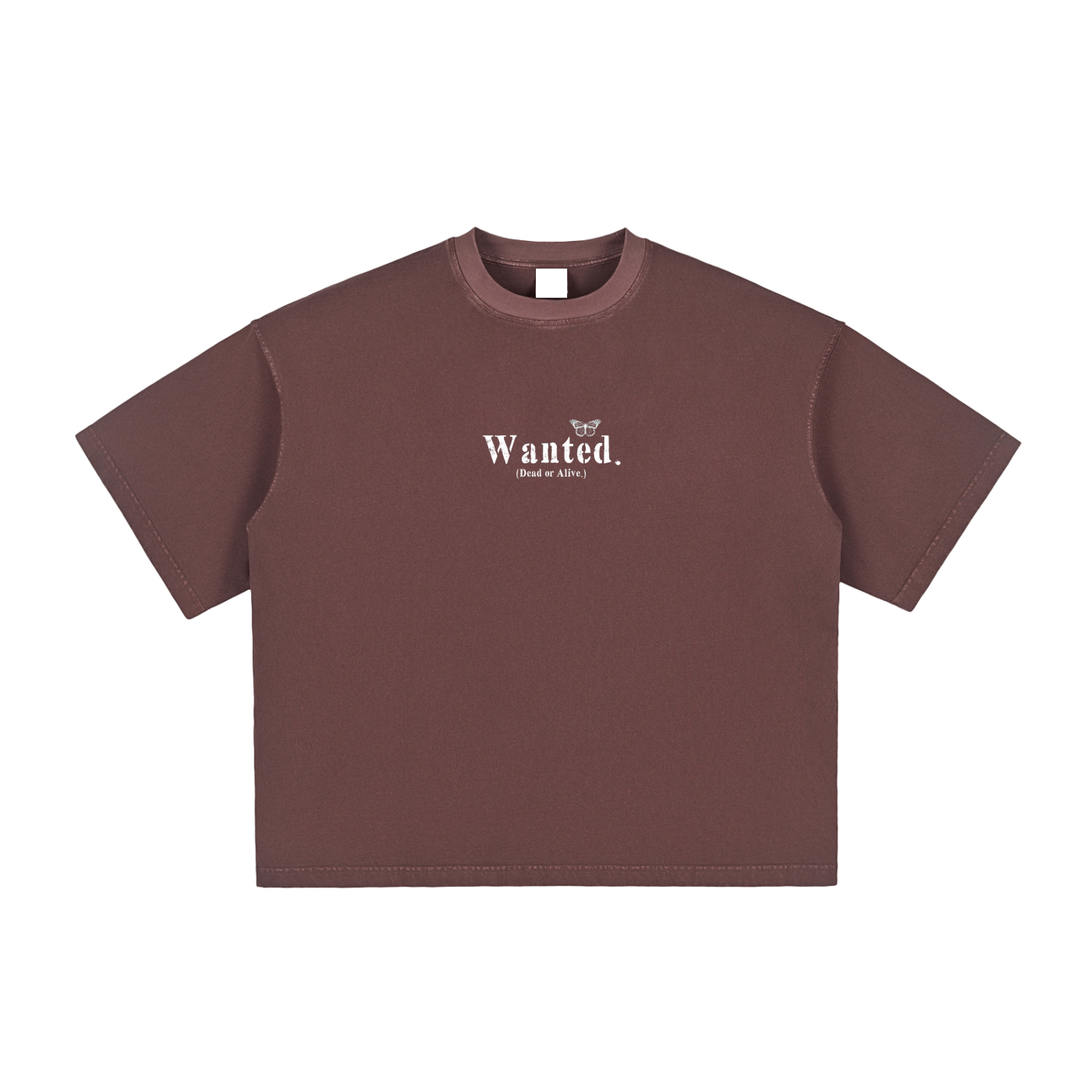 Vintage Wash "WANTED" Box Fit Tee