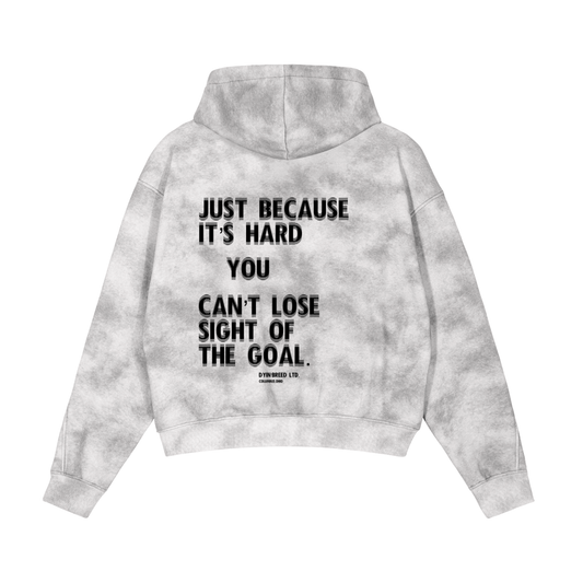 Dirty Wash "GOALS." Box Fit Zip-up Hoodie