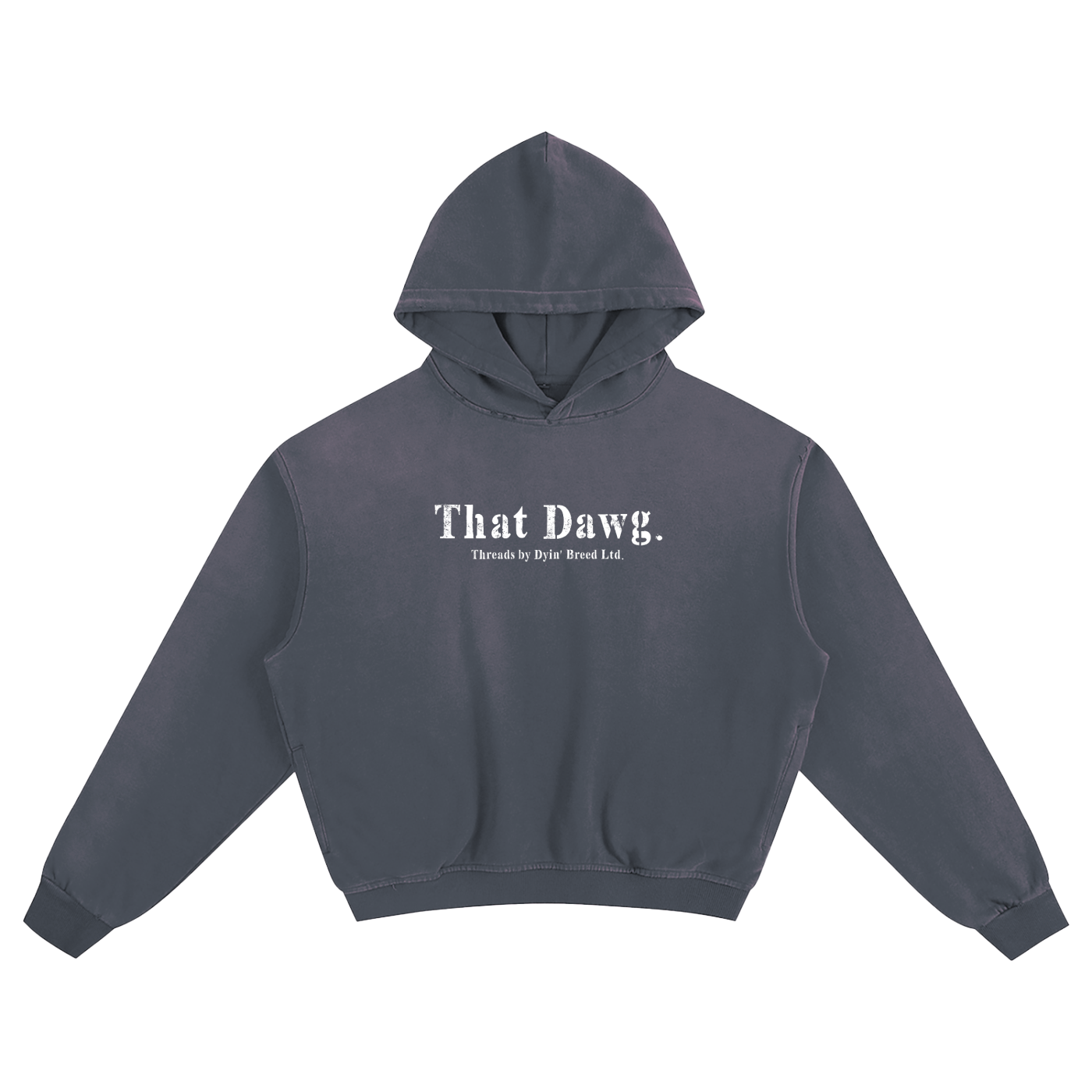 "THAT DAWG." Box Fit Hoodie (NAVY)