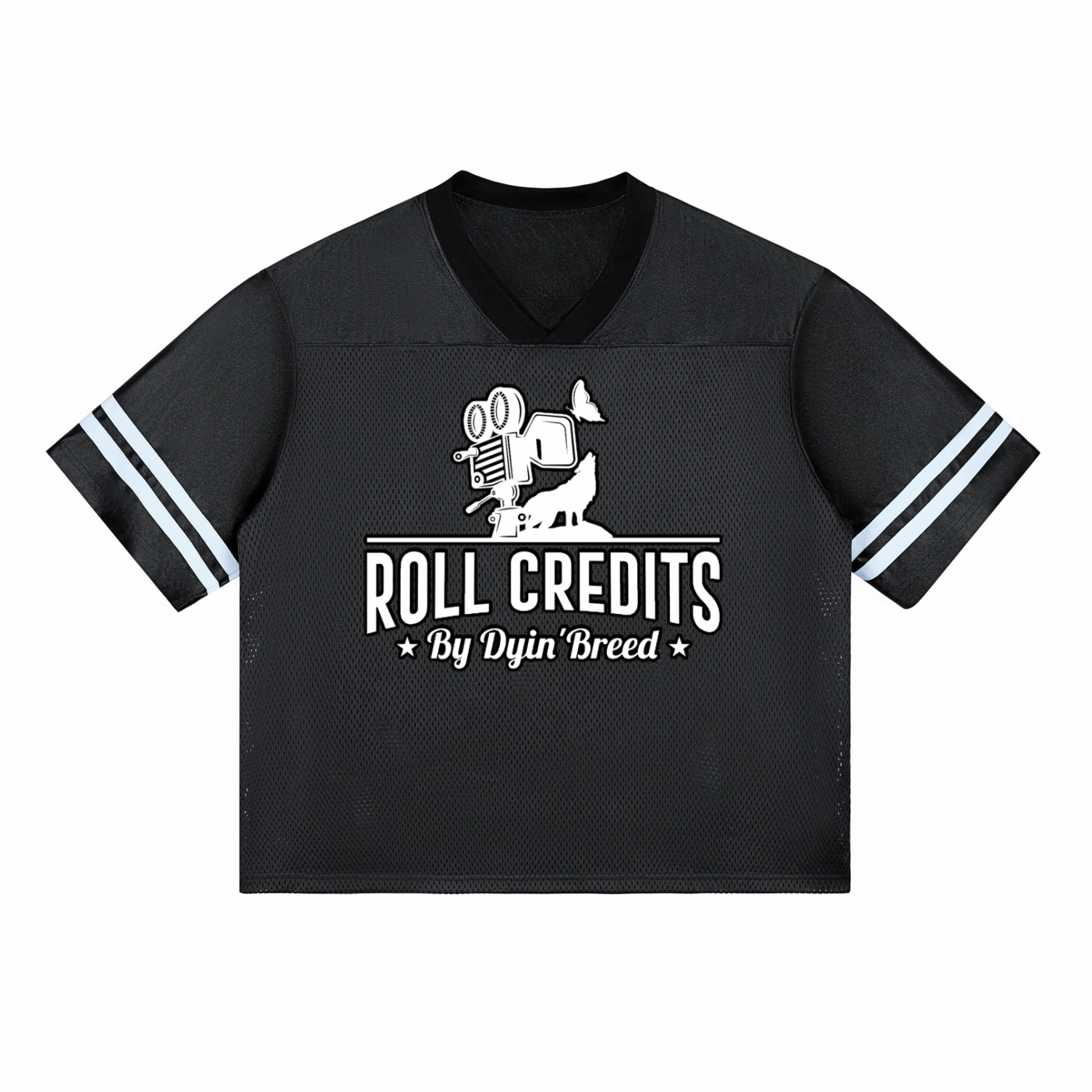 "ROLL CREDITS." Jersey (black)