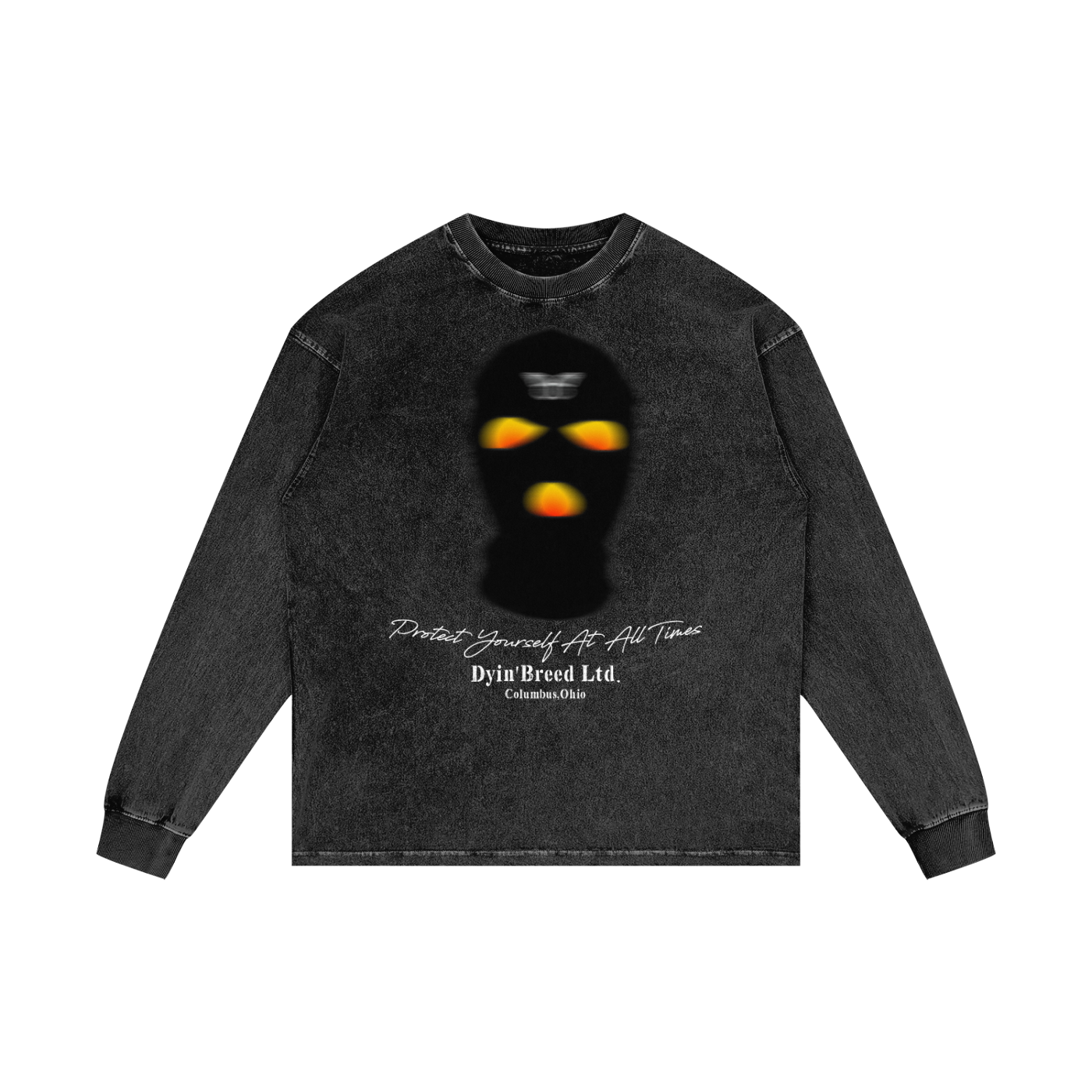 OG Snow Wash "SKI MASK." Long Sleeve Tees