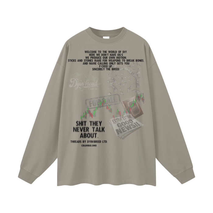 "CHAOS." Long Sleeve Tee (CAMEL)