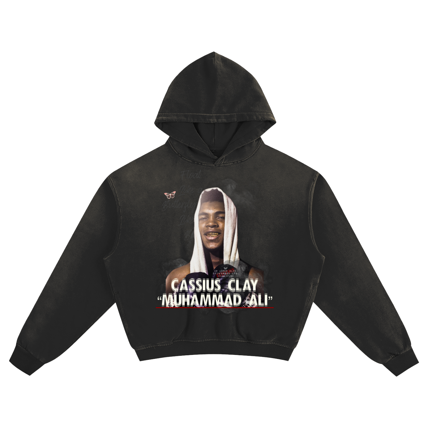 Sunfade "CASSIUS CLAY. " Box Fit Hoodie
