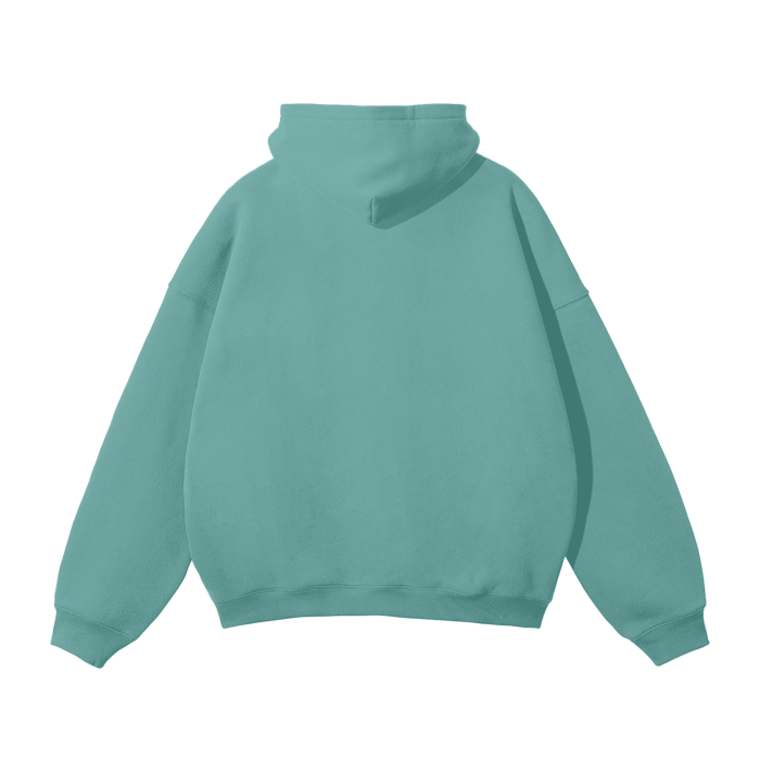 Oversized "Motion Poetry" Fleece Hoodie