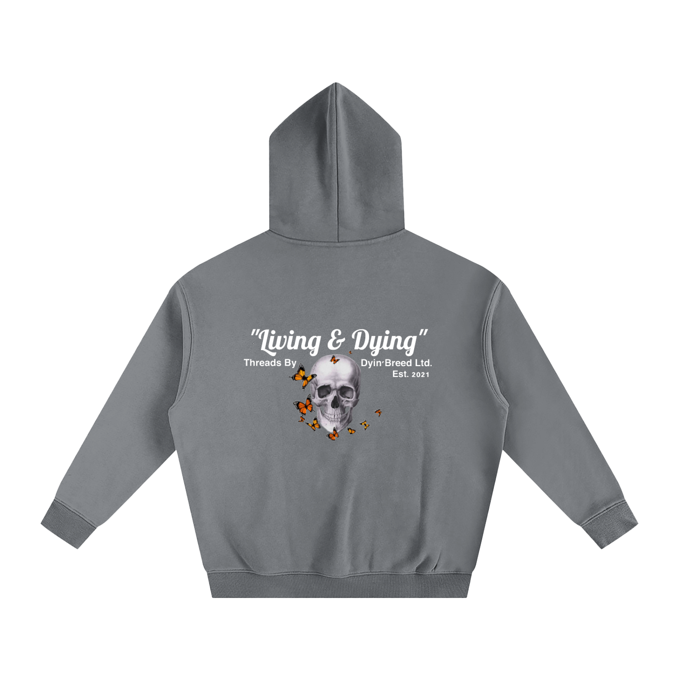 "Living & Dying" Hoodie (Black + Gray)