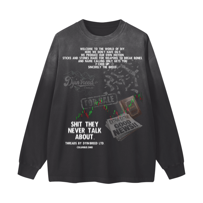 "CHAOS" Long Sleeve Tee (BLACK)