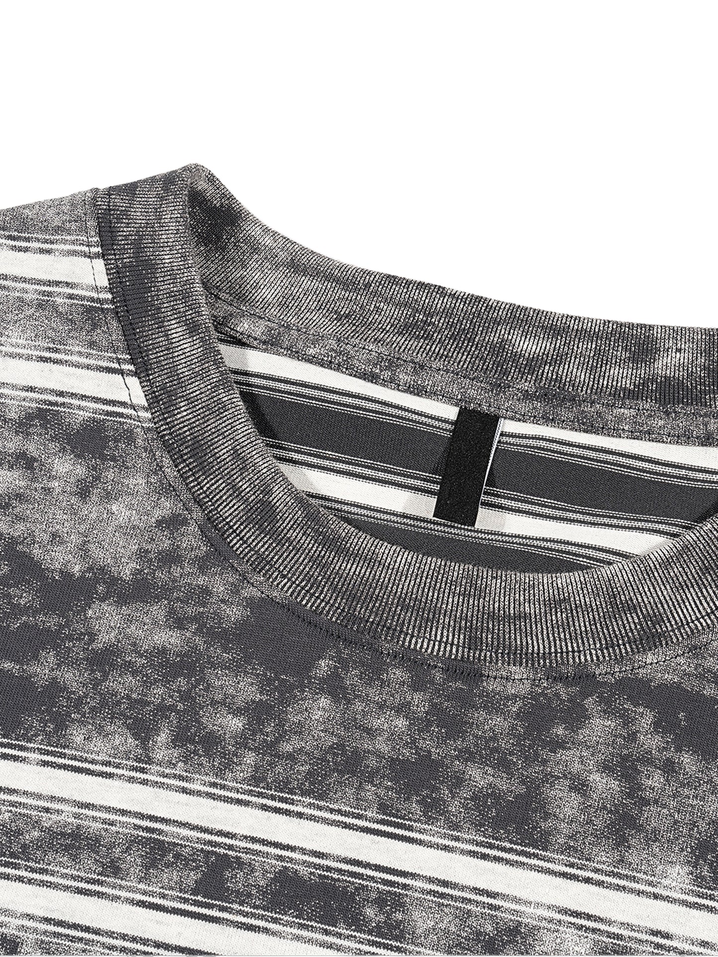 Striped "POCKET WATCH." Box Fit Tee