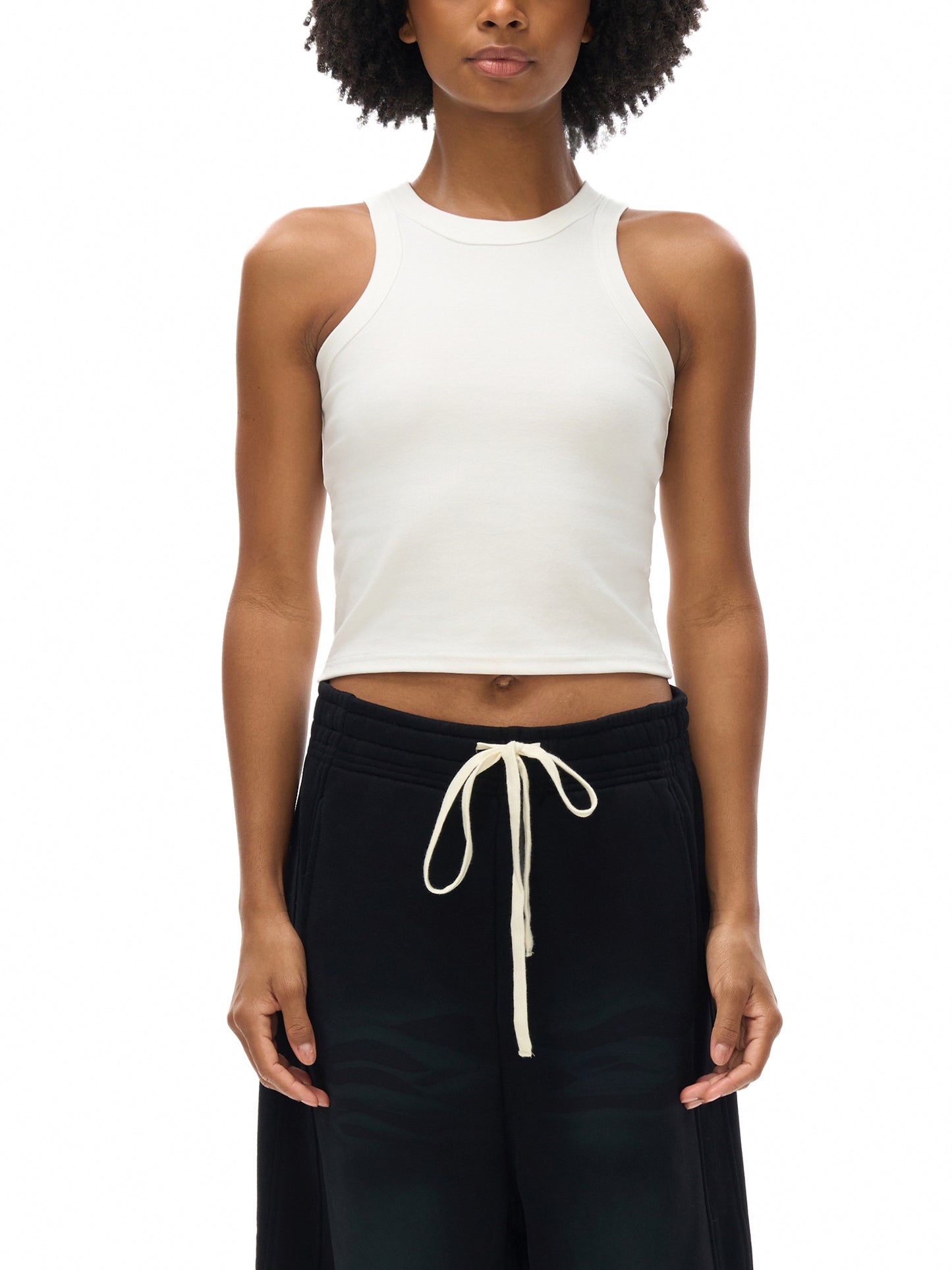 Washed "KISS N TELL." Tank Top (Black)