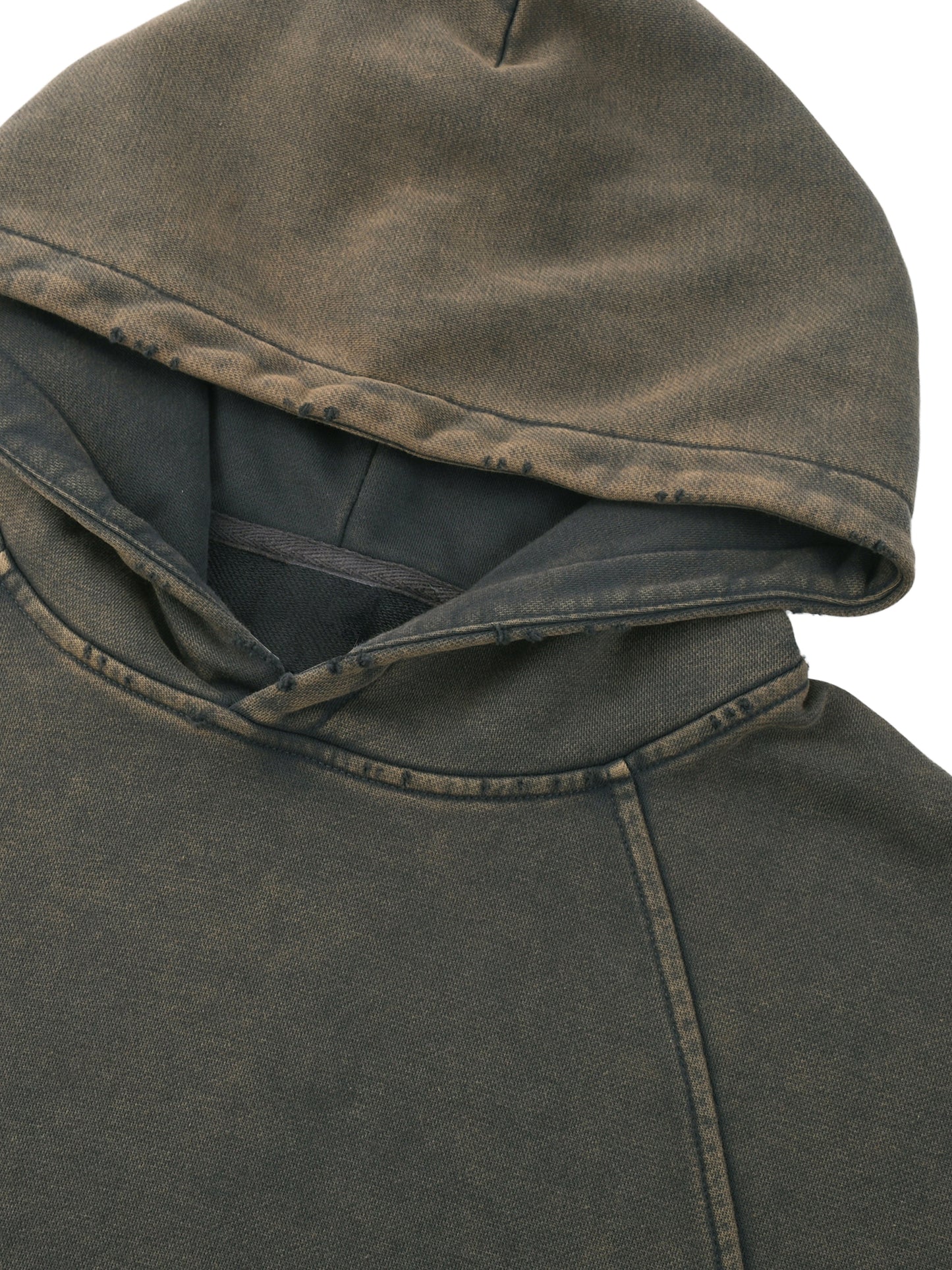 Vintage Wash “THREADS TO RICHES.” Distressed Hoodie