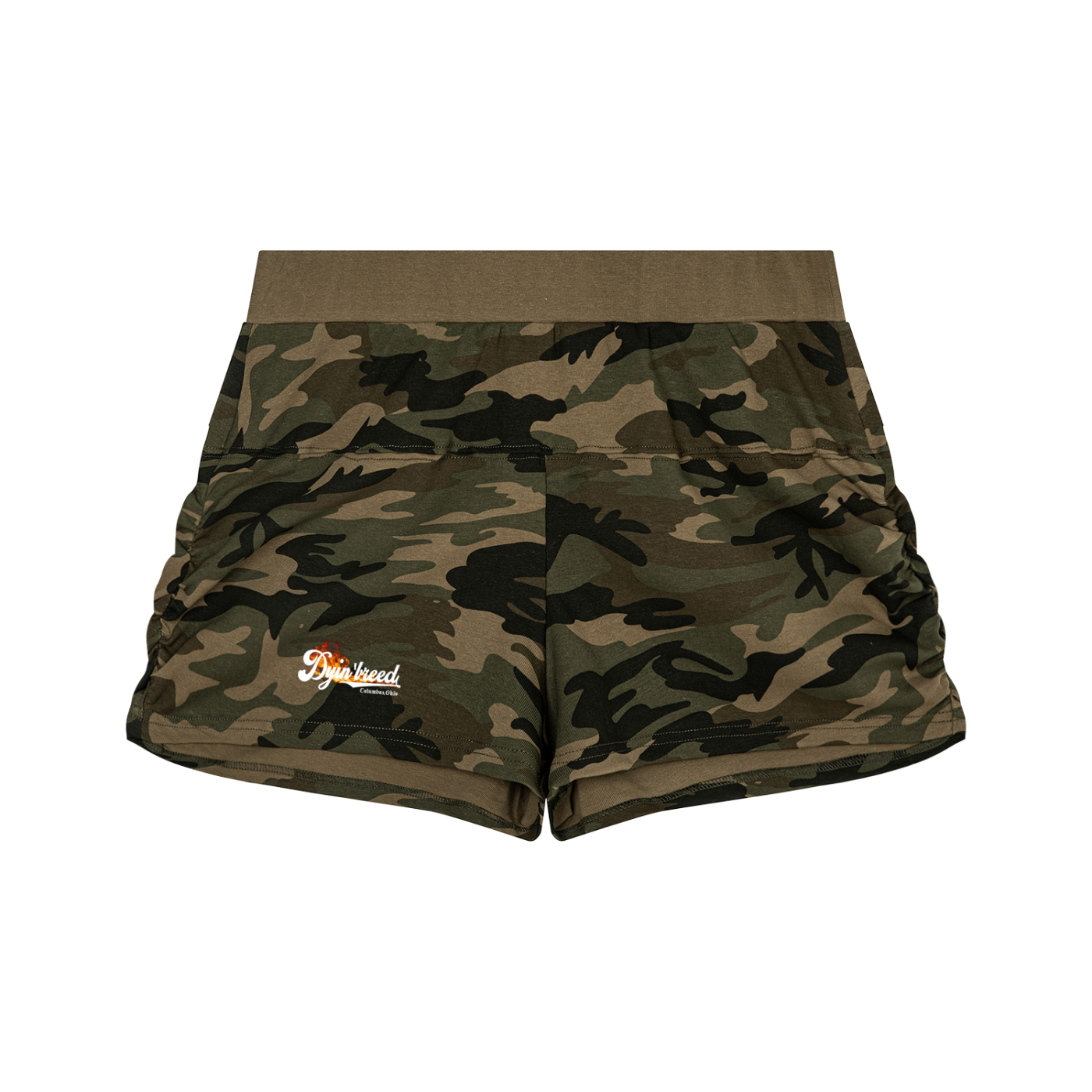 Women's "POCKET WATCH." Camo Shorts