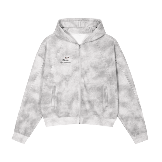 Dirty Wash "GOALS." Box Fit Zip-up Hoodie