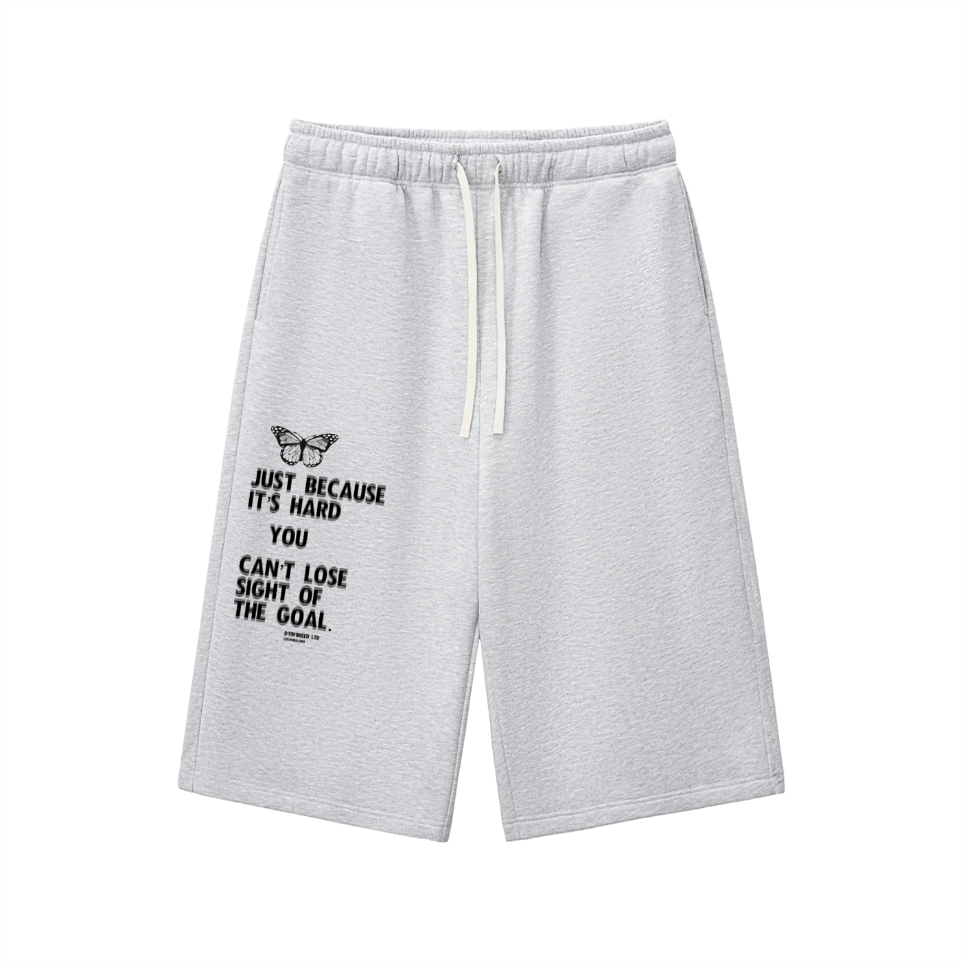 "GOALS." Three-quarter Shorts