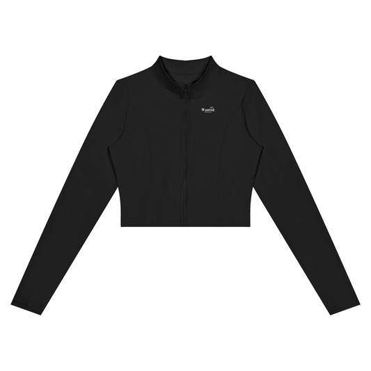 Women’s "WANTED." Crop Yoga Sports Jacket