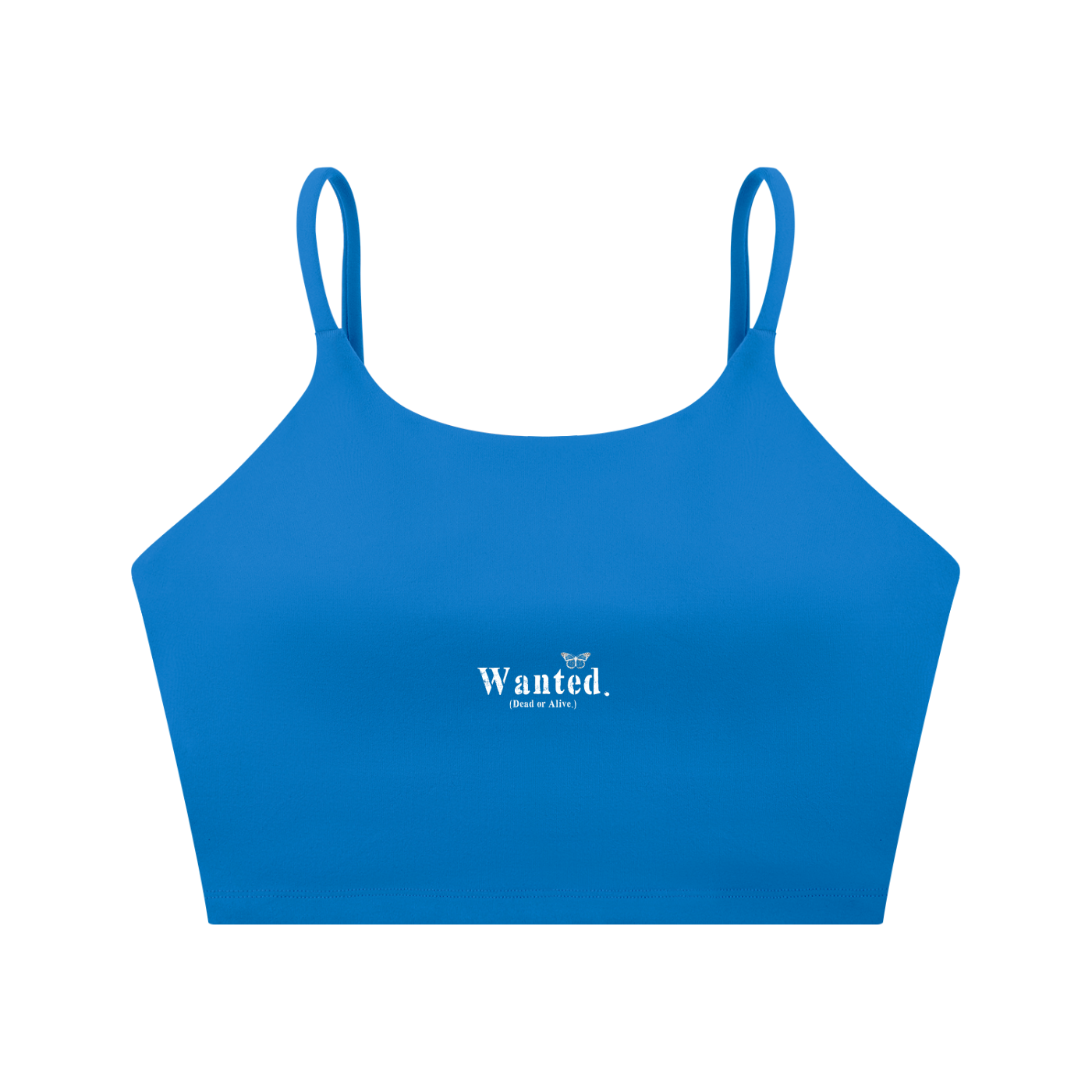 Spaghetti Strap "WANTED." Sports Bra (+COLORS)