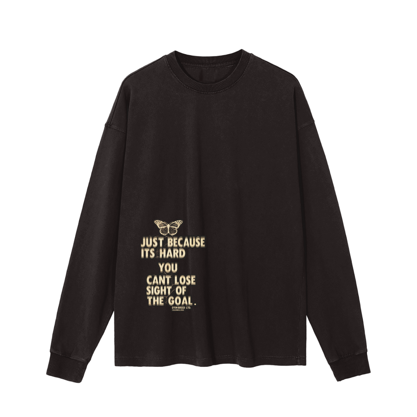 Vintage Wash "GOALS." Long Sleeve Tee