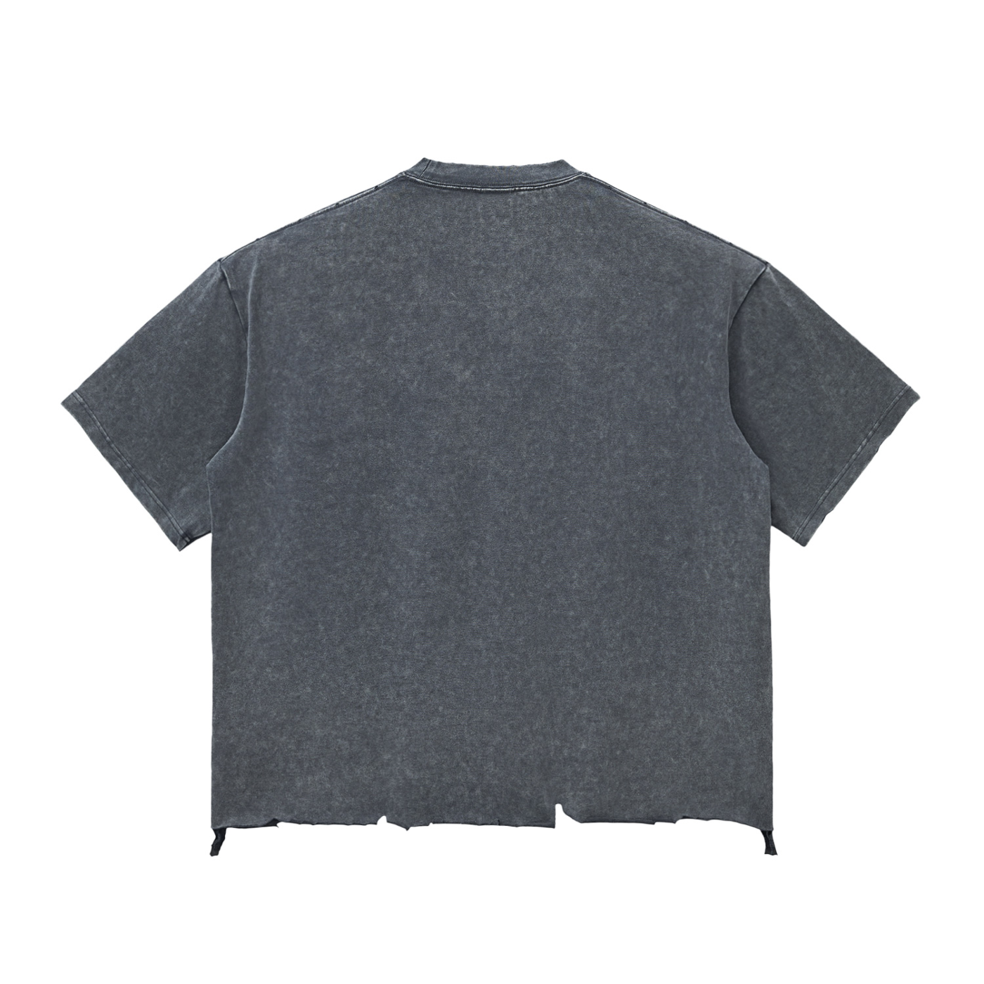 Raw-Hem Box Fit "HAWK" Tee