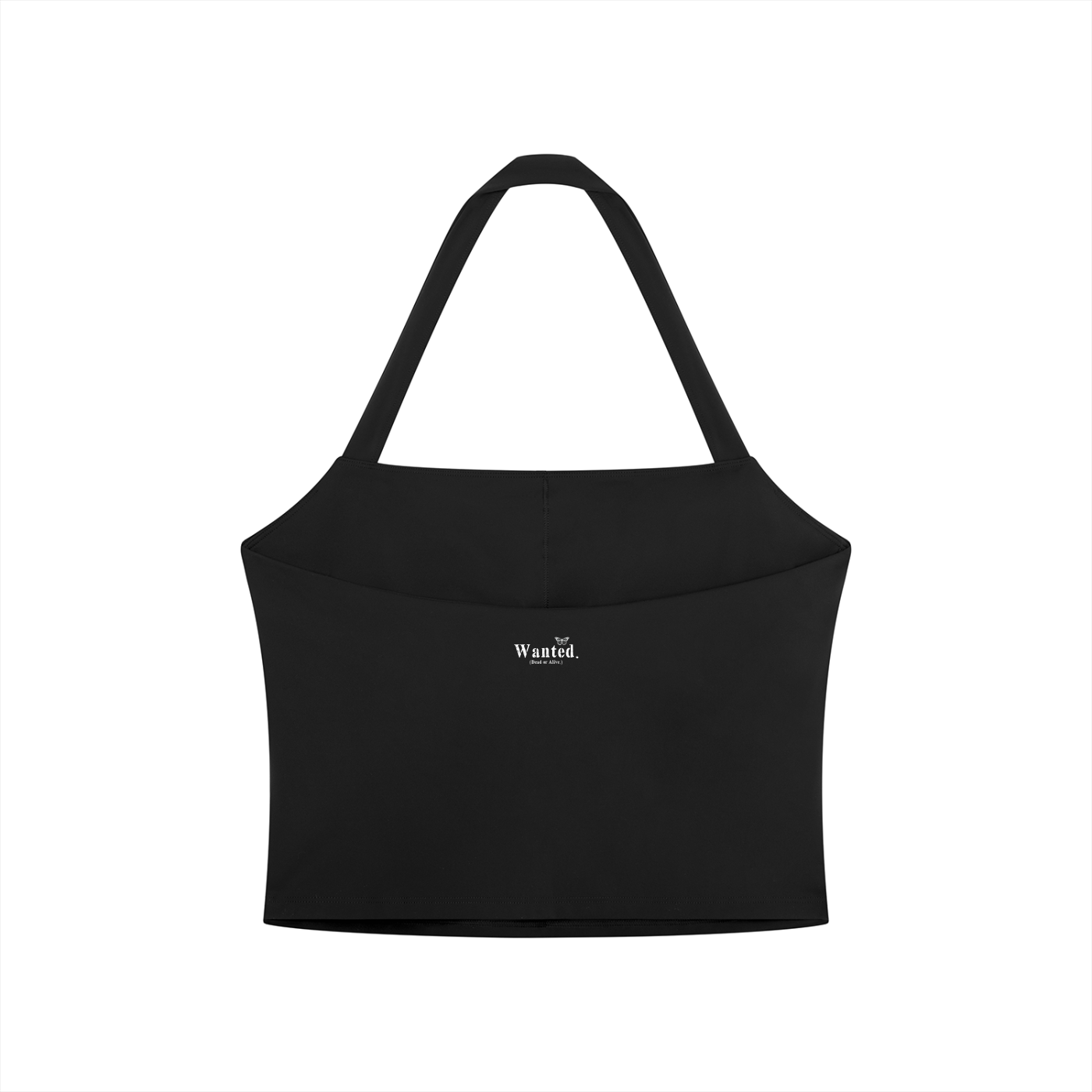 Women's "WANTED." Halter Crop Sports Bra
