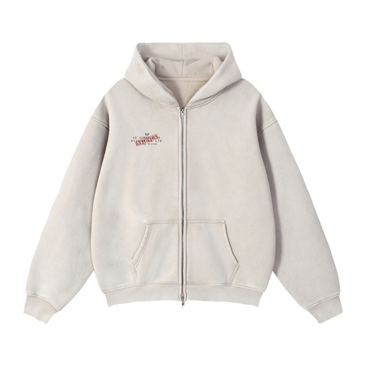 Zip-up "49 PROBLEMS." Box Fit Hoodie