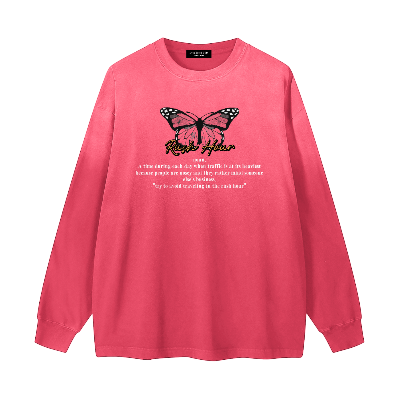 Gradient "RUSH HOUR." Long Sleeve Tee